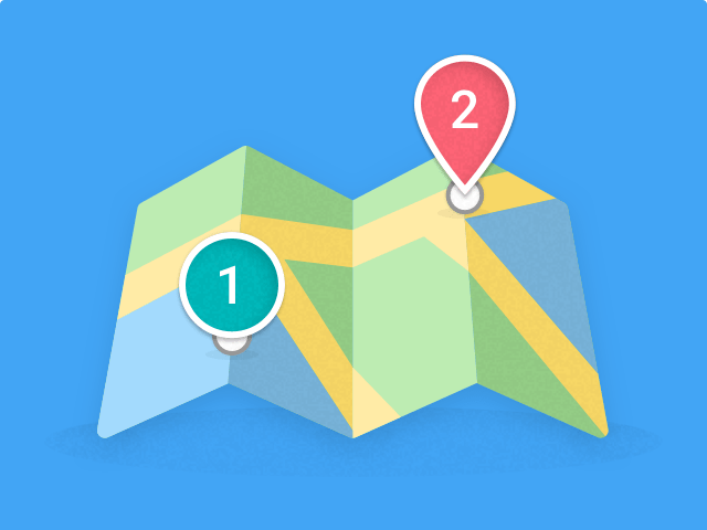If you need to delivery to multiple locations, you can add extra stops a route.